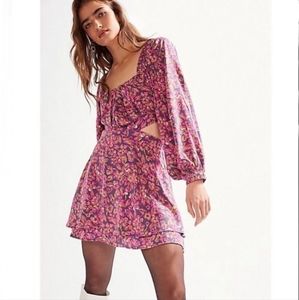 Free people Jael Printed Mini Dress size XS